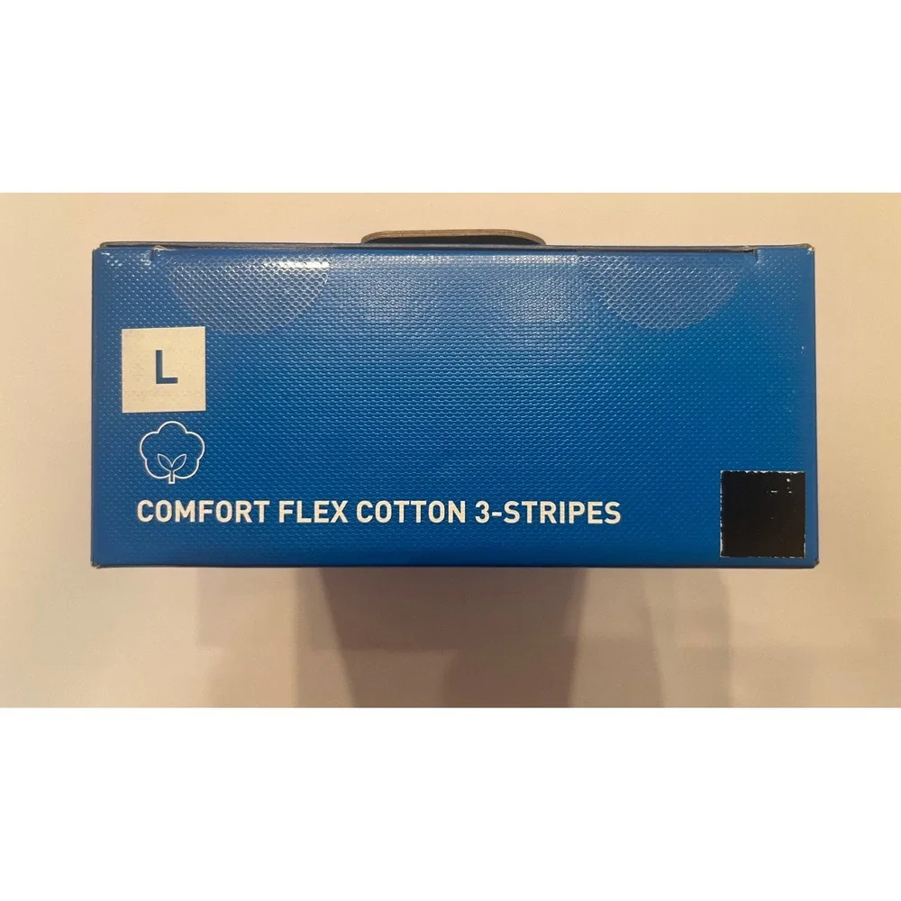 Adidas 3 Pack Comfort Flex Cotton 3 Stripes Briefs Black Size Large 36-38